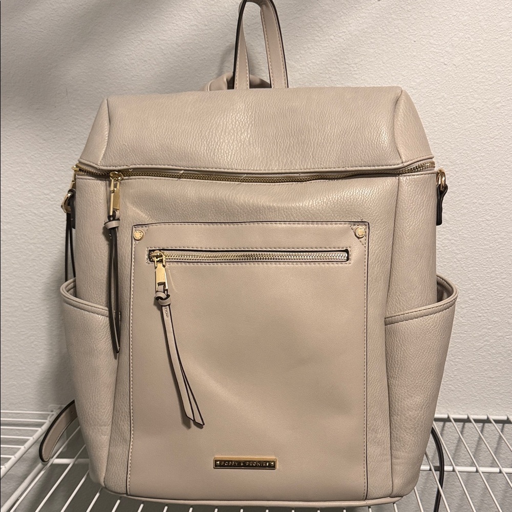 Poppy & Peonies Cream Backpack